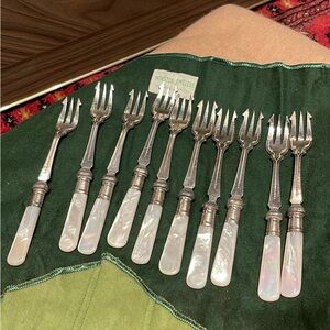 Antique Mother of Pearl Cocktail Forks